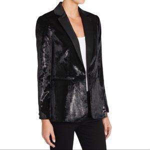 NWT Frame Noir metallic satin blazer 16 jacket